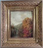 This lovely landscape oil painting by William Mason Brown, in a magnificent frame, will be sold May 18th.