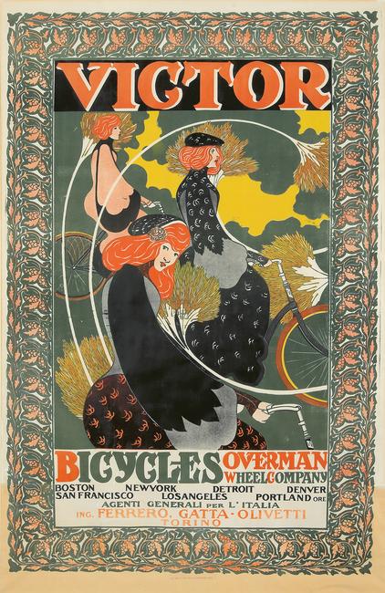 William H.  Bradley, Victor Bicycles / Overman Wheel Co.  1896.  (est.  $20,000-$25,000).