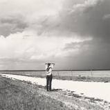 Robert Adams, Kerstin enjoying the wind.  East of Keota, Colorado, 1969, gelatin silver print, National Gallery of Art, Washington, Pepita Milmore Memorial Fund and Gift of Robert and Kerstin Adams