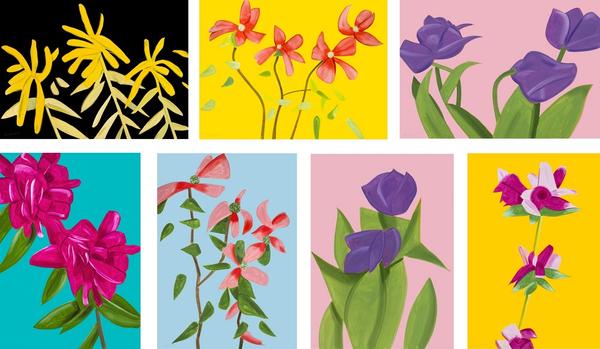 The Flowers Portfolio - original Alex Katz.  알렉스카츠.  