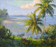 A.  E.  Backus, "Indian River," signed, oil on canvas, 25 x 30 inches.