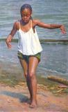 "Beach Dance" by Clayton Buchanan.  Pastel, 40 x 29 inches 