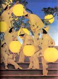 Maxfield Parrish, The Lantern Bearers, 1908.  Oil on canvas laid down on board, 40 x 32 in.  Photography by Dwight Primiano