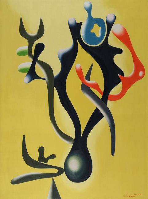 Charles Biederman (1906-2004) #27, 1936.  Oil on canvas.  51 x 38 1/4 inches.