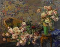 Franz Bischoff, Roses, 1912, brought a record-breaking $798,000 at Bonhams & Butterfields' Aug.  3 sale.