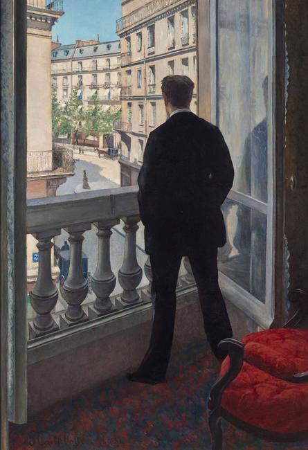 Young Man at His Window, 1876, Gustave Caillebotte (French, 1848-1894), Oil on canvas ,116 x 81 cm (45 11/16 x 31 7/8 in.) 