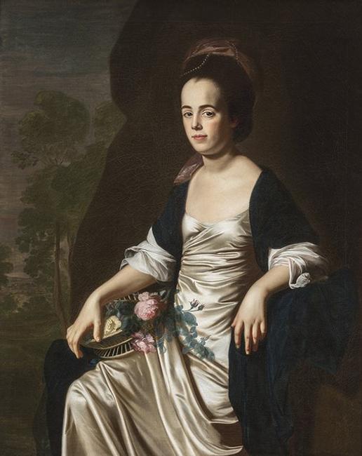 John Singleton Copley, American, 1738–1815.  Portrait of Mrs.  John Stevens (Judith Sargent, later Mrs.  John Murray), 1770–72.  Oil on canvas (50 x 40 in.  unframed).  Terra Foundation for American Art, Daniel J.  Terra Art Acquisition Endowment Fund.  Photography ©Terra Foundation for American Art, Chicago.