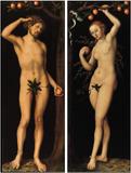 Lucas Cranach the Elder, Adam and Eve, oil on panel, pair, c.  1530.