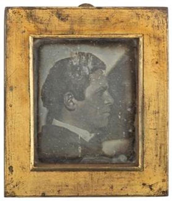 Daguerreotype portrait of Henry Fitz Jr.  Taken some time during January, 1840.  One of the earliest surviving photographic portraits taken in America.