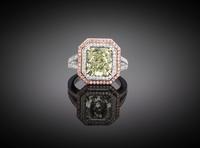 This astounding 4.05-carat Green Diamond is one of the rarest gemstones in the world