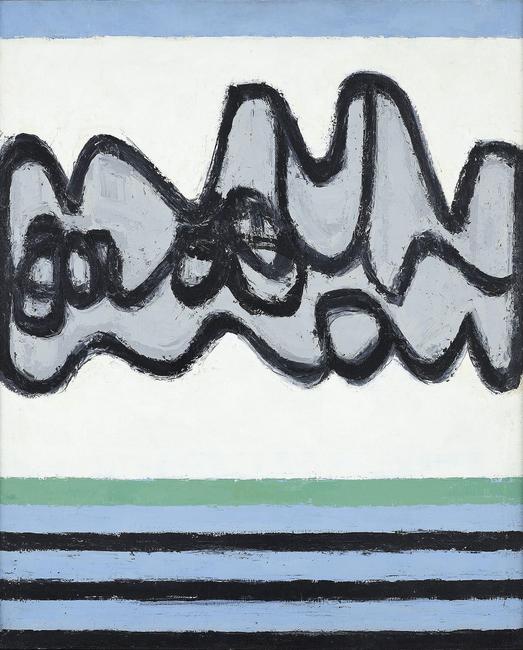 Raymond Hendler, Horizontal (No.  3), 1958, oil on canvas, 44 x 36 inches.