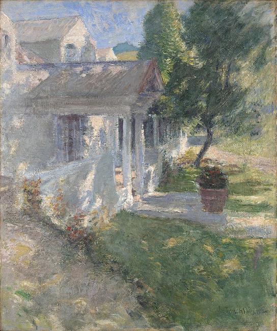 ohn Henry Twachtman, My House, ca.  1896–99.  Oil on canvas, 30 × 20 7/8.  Yale University Art Gallery, New Haven; Gift of the artist.