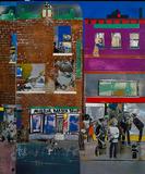 Detail from Romare Bearden's The Block