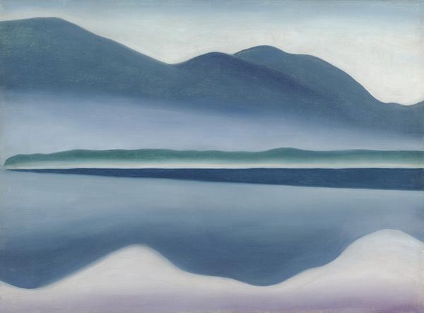 :Georgia O’Keeffe, American (1887-1986), Lake George, 1922, oil on canvas, 16 ¼” x 22 inches, San Francisco Museum of Modern Art, California.  Gift of the T.B.  Walker Foundation, 1954.  