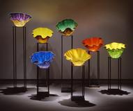 DALE CHIHULY (American, born 1941): Macchia, 1994.  Blown glass, 24 1/4 by diam.  32 inches.  Irregular.  Purchase, acquired through the generosity of Mr.  and Mrs.  Frederick Adler, Mr.  and Mrs.  Rand Araskog, Mrs.  Nanette Ross, Mrs.  Frances Scaife, and Mr.  and Mrs.  Robert Sterling, 98.39 & 98.42-47 © Dale Chihuly