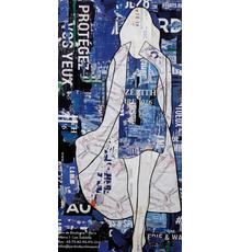 Jane Maxwell, Map Coat, Mixed Media with Resin on Panel, 77 x 36 inches