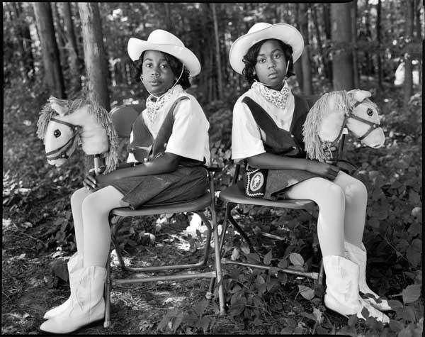 Mary Ellen Mark, Tashara and Tanesha Reese, Twins Days Festival, Twinsburg, Ohio, 1998 (printed later); Gelatin silver print, 20 x 24 in.; National Museum of Women in the Arts, Gift of Robert and Kathi Steinke; © Mary Ellen Mark/The Mary Ellen Mark Foundation