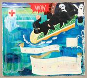 Kerry James Marshall, Great America, 1994, acrylic and collage on canvas, National Gallery of Art, Washington, Gift of the Collectors Committee, 2011