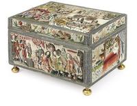  A MAGNIFICENT CHARLES II NEEDLEWORK CASKET, circa 1660-70, estimate: £150,000 - £300,000.  At Christie's June 10-11 sale in London.