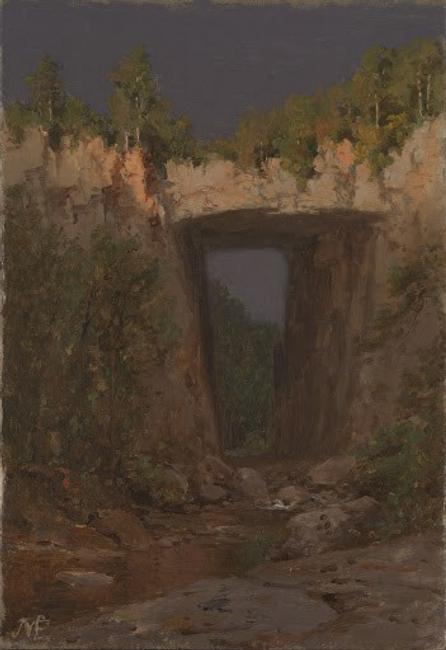 Jervis McEntee (American, 1828-1891), Natural Bridge, 1877.  Collection of Virginia Museum of Fine Arts 