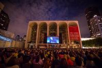 A photo from the Metropolitan Opera's 2012 Summer HD Festival on Lincoln Center Plaza.  The Metropolitan Opera's Summer HD Festival on Lincoln Center Plaza screens ten of the company's award-winning ‘Live in HD’ productions from August 24 to September 2 as part of the its 2013 festival.