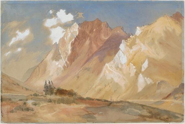 Thomas Moran (1837–1926), Mount Superior, as viewed from Alta, Little Cottonwood Canyon, Utah, ca.  1879, watercolor and graphite on paper, Amon Carter Museum of American Art, Fort Worth, Texas, 2020.1