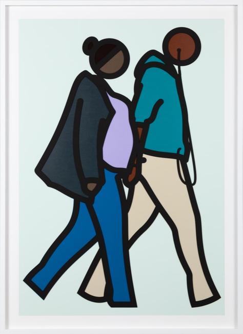 Julian Opie.  New York Couple 6.  from the Series New York Couples, Edition 5 of 55, 2019, Estimate $6,375-8,500