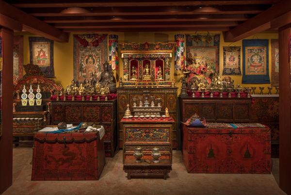 The Rubin Museum's Tibetan Buddhist Shrine Room.  Photo by David De Armas Photography, Courtesy of the Rubin Museum of Art.  