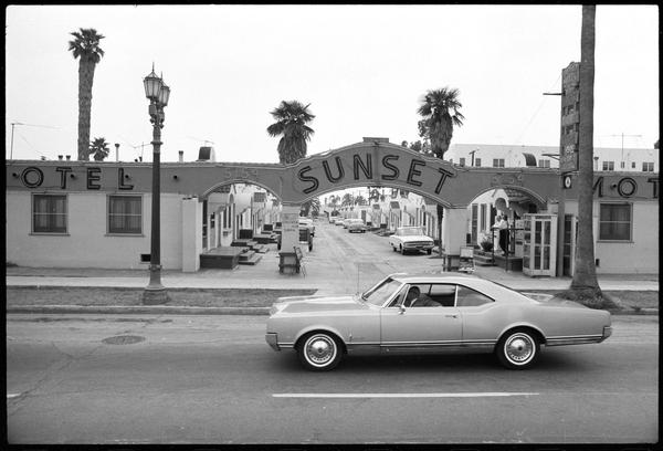 From Sunset Blvd, 1966, Ed Ruscha.  Streets of Los Angeles Archive.  The Getty Research Institute, 2012.M.1.  © Ed Ruscha 