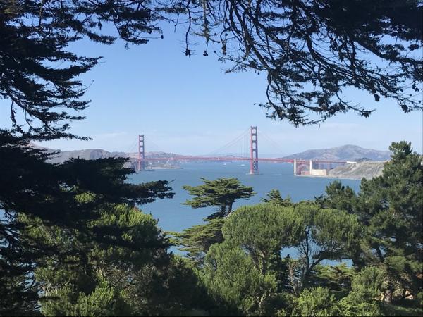 View of Golden Gate Bridge, San Francisco.