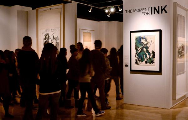 Students from Oakland High School visit the exhibition The Moment for Ink, at San Francisco State University, among the many American art exhibitions and programs supported by the Terra Foundation in FY2013.  