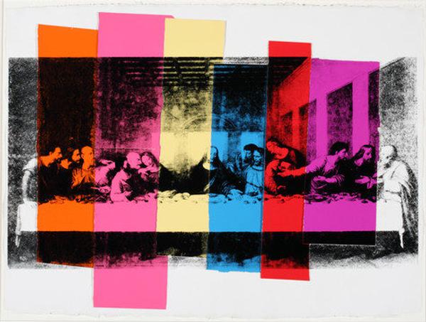 Andy Warhol (American, 1928-1987) The Last Supper, 1986 Screen print and colored graphic art paper collage on HMP paper Overall: 23 1/2 × 31 3/4 in.  (59.7 × 80.6 cm.) Framed: 31 × 41 in.  (78.7 × 104.1 cm.) The Andy Warhol Museum, Pittsburgh; Founding Collection, Contribution The Andy Warhol Foundation for the Visual Arts, Inc.  1998.1.2126