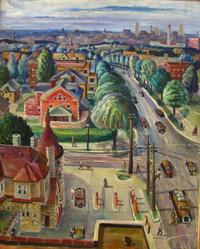 View From My Studio, Kansas City, 1933