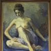 Oil on canvas of a seated female nude in contemplation by the social realist Moses Soyer (Russ./Am., 1899-1974), expected to realize $2,000-$3,000.