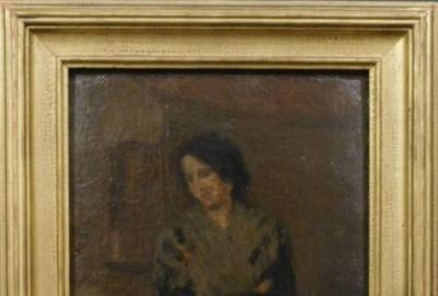 Rare oil on board painting by James McNeill Whistler (American, 1834-1903), titled Peasant Woman, done during Whistler’s time spent in Venice, circa 1880 (est.  $200,000-$300,000).