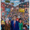 Oil on canvas painting by Michelangelo Lovelace, Sr.  (Am., b.  1960), titled Stand Up and Be Counted, 48 inches by 45 inches, signed and dated “10/2008” lower right, signed verso (est.  $3,000-$5,000).