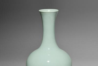 Sky Blue-glazed Bottle Vase, China (Lot 201, Sold for $411,000)
