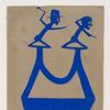 Bill Traylor, Blue Construction with Dog, 1854-1949, 13.5 x 7.5 in, Pencil and poster paint on cardboard, courtesy of Hirschl & Adler Modern, New York and Wide Open Arts, New York.