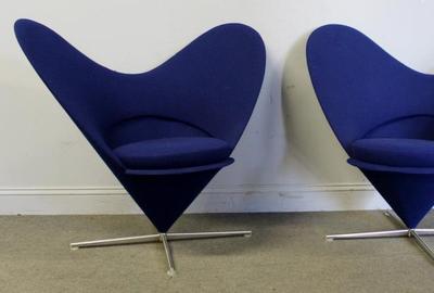 Pair Verner Panton Heart Chairs for Vitra