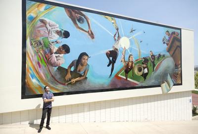 Timothy Smith poses before Momentum at Laguna Beach High School