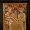 Indian artist, mid-19th century Maharaja Serfoji II of Tanjavur and his son Shivaji II, Tanjavur, Tamil Nadu, India Wood, lime plaster, water-base paint, gold leaf, glass 57 x 42 1/2 x 5 1/2 inches (144.78 x 107.95 x 13.97 cm) Peabody Essex Museum, Museum purchase, 2006.  E303395