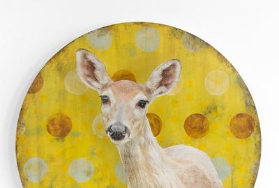 Mike Weber, "My Deer Friend," Mixed Media, 36 x 36 in