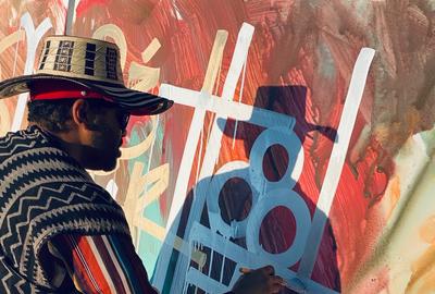 RETNA creates his new works in Mexico for the ‘Valle de Guadalupe’ exhibition (HOFA Gallery)