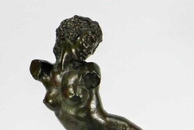 Bronze sculpture of a nude female torso by German artist Ernst Seger (1868-1939), a finely cast work, executed in the Art Nouveau style (est.  $2,000-$3,000).  