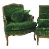 Lot 259: A French Provincial Style Bergere and Slipper Chair, 20th Century.