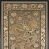 "Dragon and Flaming Pearl".  Japan, Meiji period, Silk thread embroidery, 96 x 60 in.