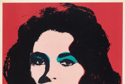 Andy Warhol, Liz, offset color lithograph, 1964.  At auction November 15.  Estimate $30,000 to $50,000.