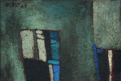 Satish Gujral, Untitled,1963, Encaustic on canvas, 17.2 x 22 in.  Courtesy DAG Modern - India's Rockerfeller Artists