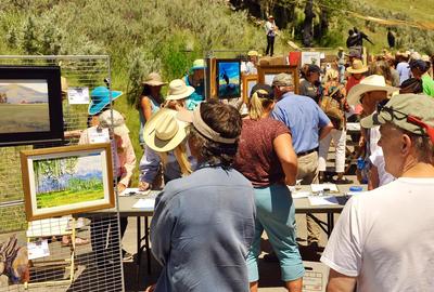 Plein Air Fest at the National Museum of Wildlife Art.  June, 2021, Photo by: Lori Moffett.  