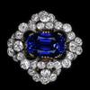 A Magnificent Non-Heated Burmese Sapphire Brooch Late 19th century 37.29 carats Dehres, Hong Kong 